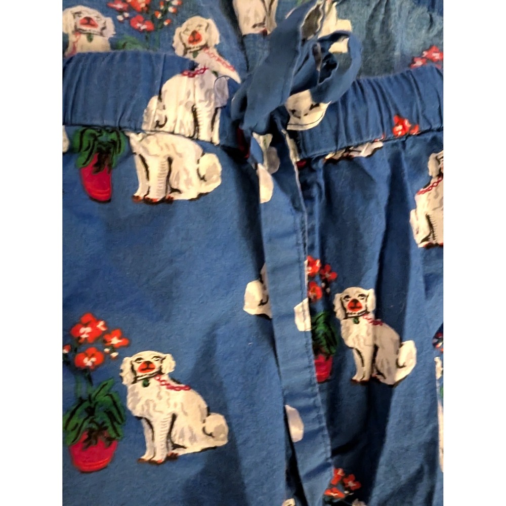 Printfresh Women's Spaniel Dogs Pajama Set Blue Cotton Long‎ Sleeve- Size 2X - Picture 7 of 7